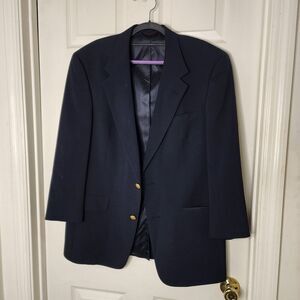 Hart Schaffner‎ Marx Navy Mens Wool Blazer Sz. 40R